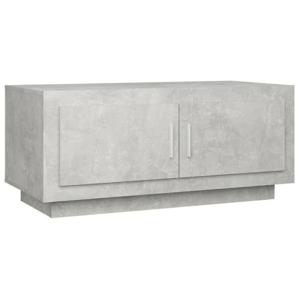 Soffbord betonggrå 102x50x45 cm konstruerat trä