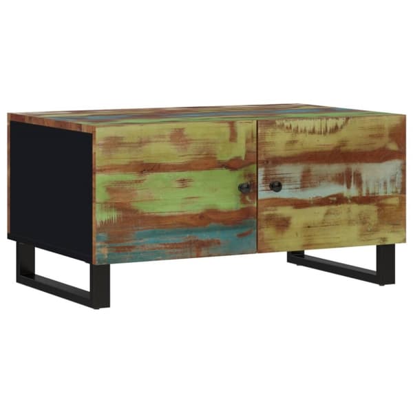 Soffbord 80x50x40 cm massivt återvunnet och konstruerat trä