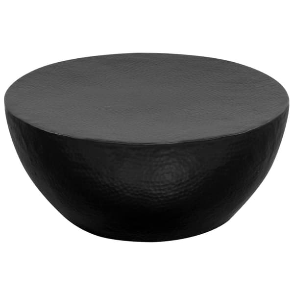 Soffbord hamrad aluminium 70x30 cm svart