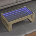 Miniatyrbild 1 av 2: Soffbord med Infinity LEDs sonoma-ek 90x53x30 cm