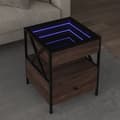 Miniatyrbild 1 av 2: Soffbord med Infinity LEDs brun ek 40x40x51 cm