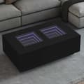 Miniatyrbild 1 av 2: Soffbord med Infinity LEDs svart 116x69x40 cm