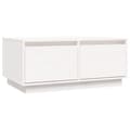 Miniatyrbild 2 av 2: Soffbord vit 80x50x35 cm massiv furu