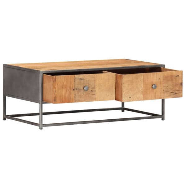 Soffbord 90x50x35 cm massivt återvunnet trä