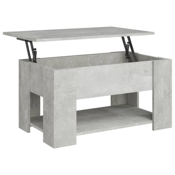 Soffbord betonggrå 79x49x41 cm konstruerat trä