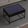 Miniatyrbild 1 av 2: Soffbord med Infinity LEDs svart 70x50x41 cm