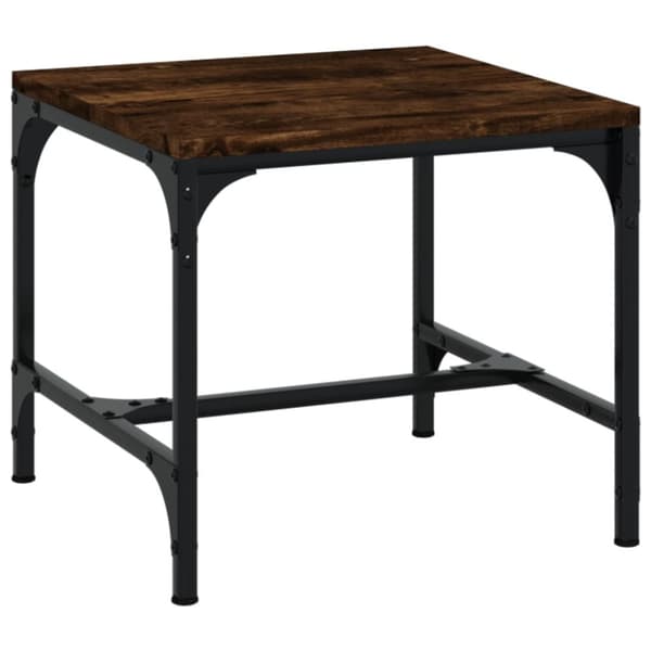 Soffbord rökfärgad ek 50x50x35 cm konstruerat trä