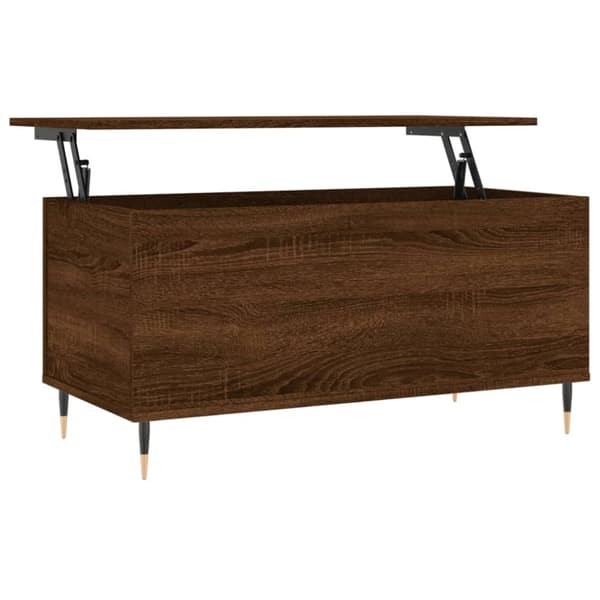 Soffbord brun ek 90x44,5x45 cm konstruerat trä