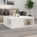 Miniatyrbild 1 av 2: Soffbord vit 100x101x40,5 cm massiv furu