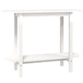 Miniatyrbild 2 av 2: Konsolbord vit 110x40x80 cm massiv furu