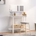 Miniatyrbild 1 av 2: Konsolbord vit 110x40x80 cm massiv furu