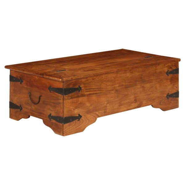 Soffbord massivt akaciaträ med honungsfinish 110x55x35 cm