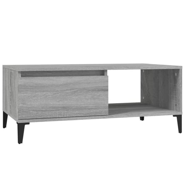 Soffbord grå sonoma 90x50x36,5 cm konstruerat trä