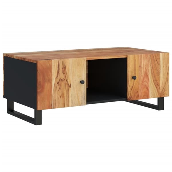 Soffbord 100x54x40 cm massivt akaciaträ och konstruerat trä