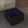 Miniatyrbild 1 av 2: Soffbord med LEDs svart 40x40x30 cm konstruerat trä
