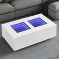 Miniatyrbild 1 av 2: Soffbord med Infinity LEDs vit 116x69x40 cm