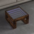 Miniatyrbild 1 av 2: Soffbord med Infinity LEDs rökfärgad ek 50x53x30 cm