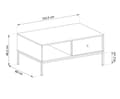Miniatyrbild 3 av 3: FURNLUX SOFFBORD MONO BEIGE & GULD 104CM