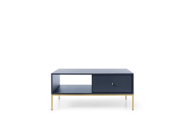 FURNLUX SOFFBORD MONO MARINBLÅTT & GULD 104CM