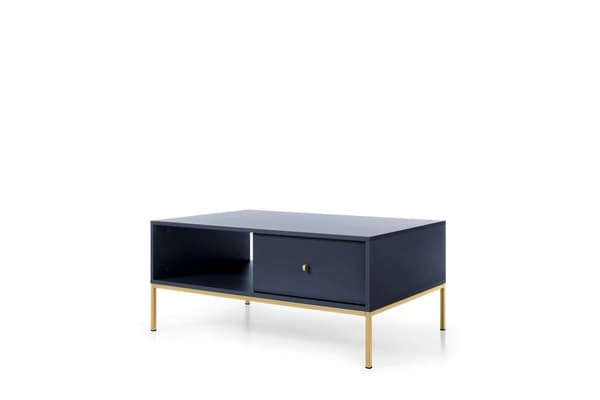 FURNLUX SOFFBORD MONO MARINBLÅTT & GULD 104CM