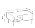 Miniatyrbild 6 av 6: FURNLUX SOFFBORD FÄRG RÖD 97CM