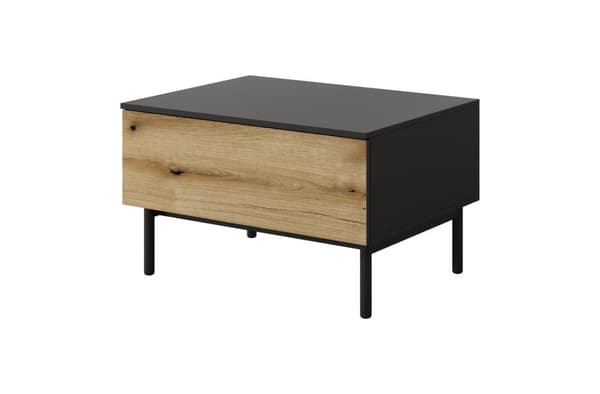 FURNLUX SOFABORD LANG EG & SORT 80CM