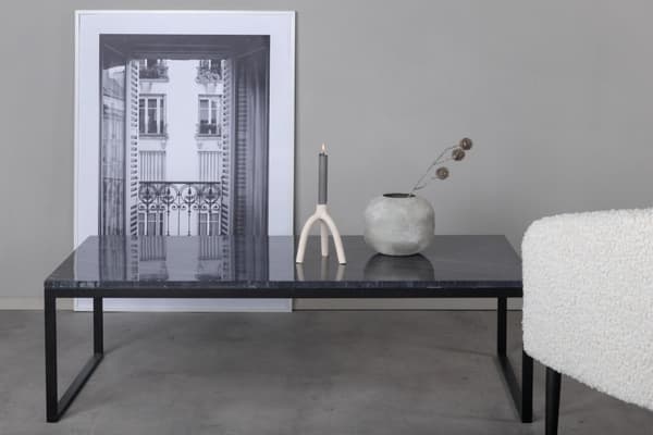 FURNLUX SOFABORD ESTELLE MARMOR SORT & SORT 60CM