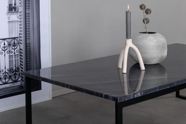 FURNLUX SOFABORD ESTELLE MARMOR SORT & SORT 60CM