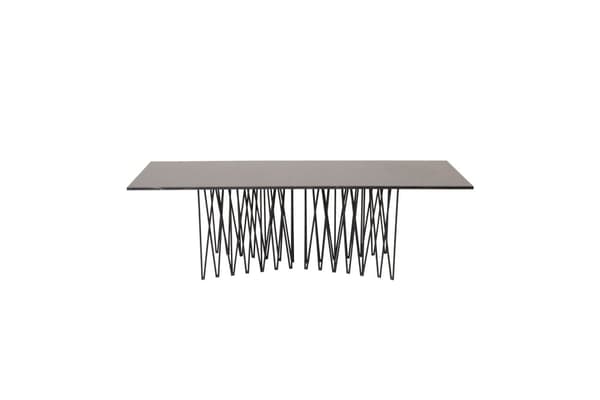 FURNLUX SOHVAPÖYTÄ KIVI MARMORI MUSTA & MUSTA 140CM
