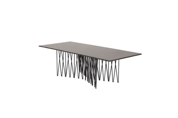 FURNLUX SOHVAPÖYTÄ KIVI MARMORI MUSTA & MUSTA 140CM