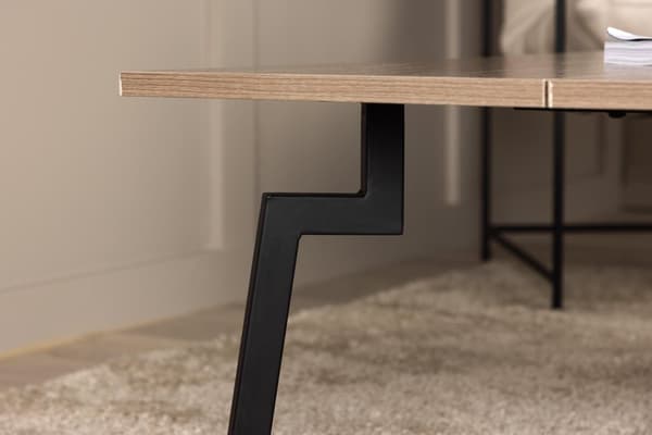 FURNLUX SOFFBORD BETHAN VALNÖT & SVART 70CM