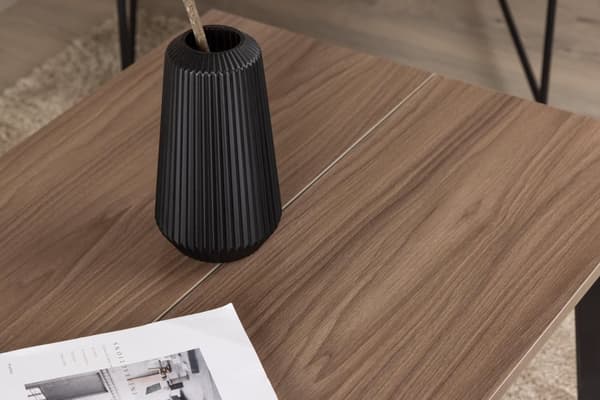 FURNLUX SOFFBORD BETHAN VALNÖT & SVART 70CM