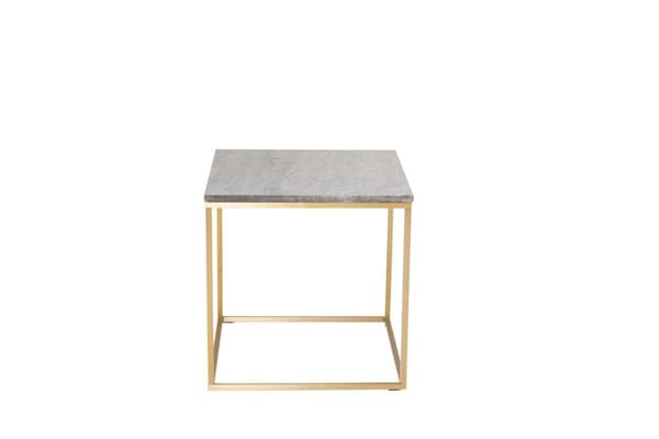 FURNLUX SOHVAPÖYTÄ ESTELLE MARMORI HARMAA & KULTA 50CM
