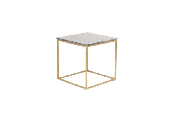 FURNLUX SOHVAPÖYTÄ ESTELLE MARMORI HARMAA & KULTA 50CM