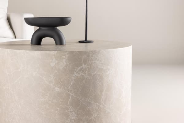 FURNLUX SOHVAPÖYTÄ YORK MARMORI HARMAA 80CM