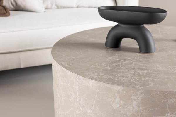 FURNLUX SOHVAPÖYTÄ YORK MARMORI HARMAA 80CM