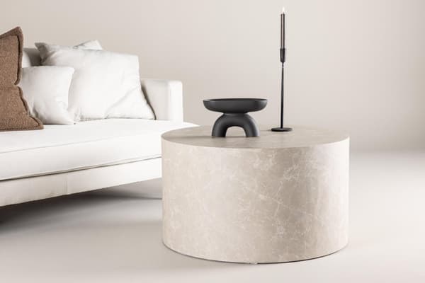 FURNLUX SOHVAPÖYTÄ YORK MARMORI HARMAA 80CM