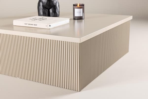 FURNLUX SOHVAPÖYTÄ LENOX BEIGE 90CM