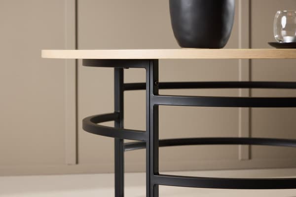 FURNLUX SOHVAPÖYTÄ COPENHAGEN TAMMI & MUSTA 100CM
