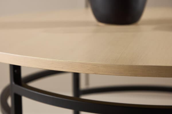 FURNLUX SOHVAPÖYTÄ COPENHAGEN TAMMI & MUSTA 100CM