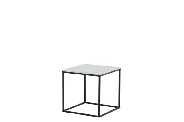 FURNLUX SOFFBORD ESTELLE MARMOR VIT & SVART 50CM