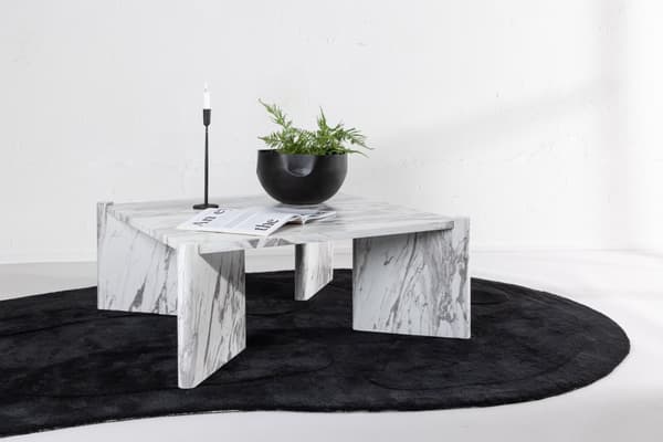 FURNLUX SOHVAPÖYTÄ ROGALAND MARMORI VALKOINEN 100CM