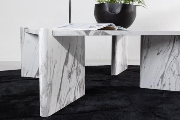 FURNLUX SOHVAPÖYTÄ ROGALAND MARMORI VALKOINEN 100CM