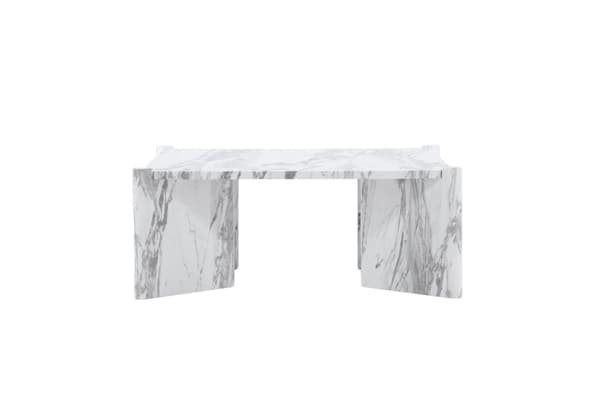 FURNLUX SOHVAPÖYTÄ ROGALAND MARMORI VALKOINEN 100CM
