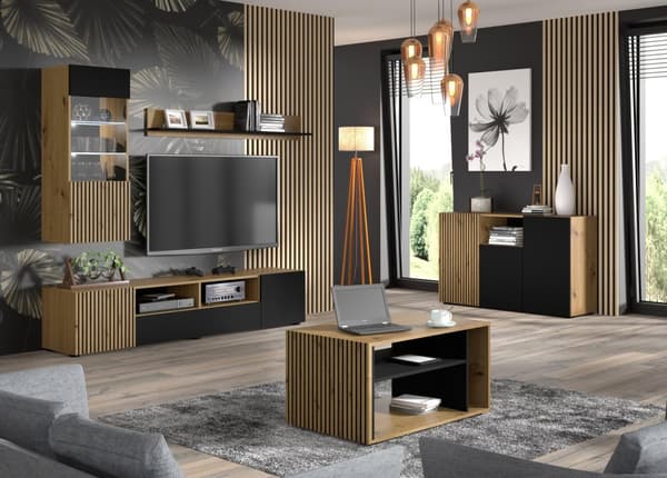 FURNLUX SOFFBORD AURIS BEIGE & SVART 88CM