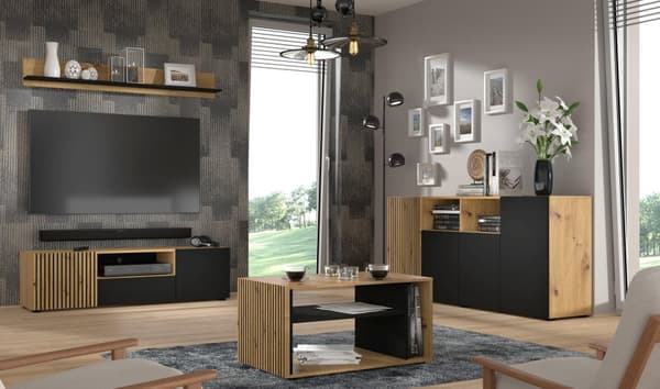 FURNLUX SOFFBORD AURIS BEIGE & SVART 88CM