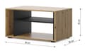Miniatyrbild 8 av 8: FURNLUX SOFFBORD AURIS BEIGE & SVART 88CM