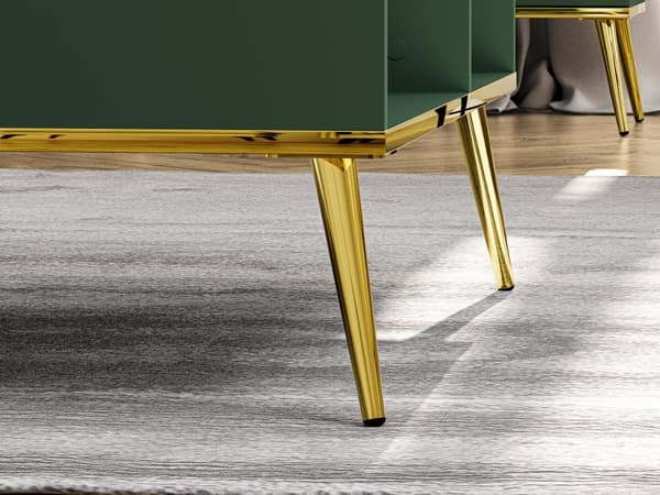 FURNLUX SOFFBORD FORT GRÖNT & GULD 90CM