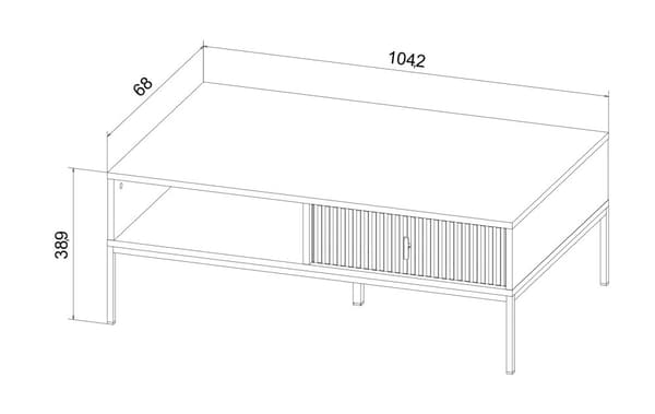 FURNLUX SOFFBORD MAGGIORE SVART 104CM