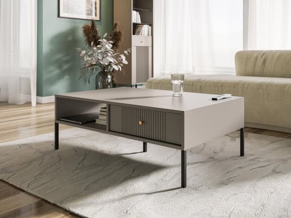 FURNLUX SOFABORD ISEO BEIGE & SORT 104CM